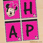 Minnie Mouse Free Printable quot Happy Birthday quot Banners Oh My