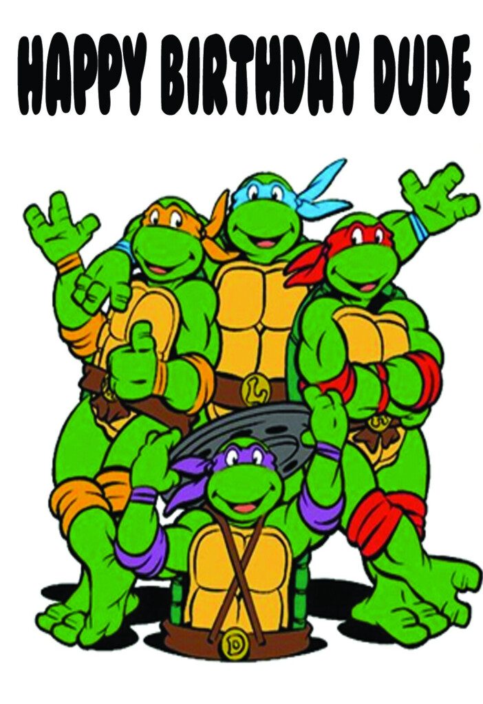 Ninja Turtle Birthday Card Printable Printable Cards