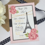 Paris Birthday Invitations Pink Paris Party Printable Etsy