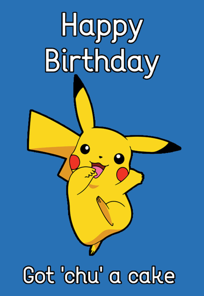 Pikachu Printable Birthday Cards PRINTBIRTHDAY CARDS