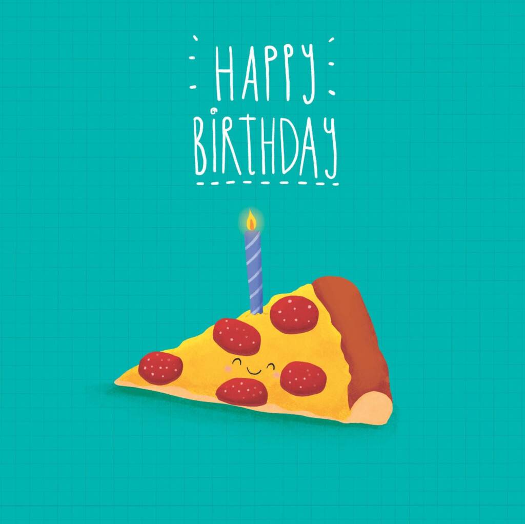 Pizza Birthday Card Yummy Card Etsy