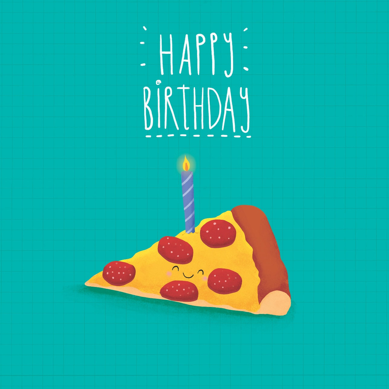 Pizza Birthday Card Yummy Card Etsy