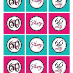 Printable 60th Birthday Cupcake Toppers 60 Sweet And Sassy Cupcake