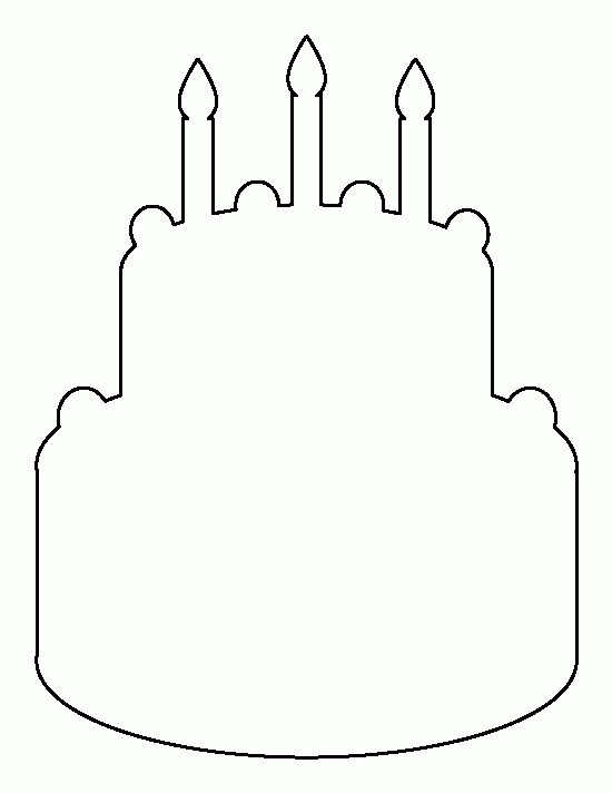 Printable Birthday Cake Template