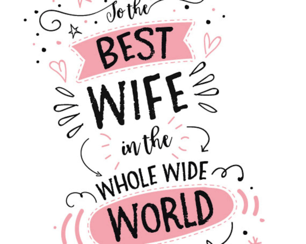 Printable Birthday Card For Wife To The Best Wife In The Etsy