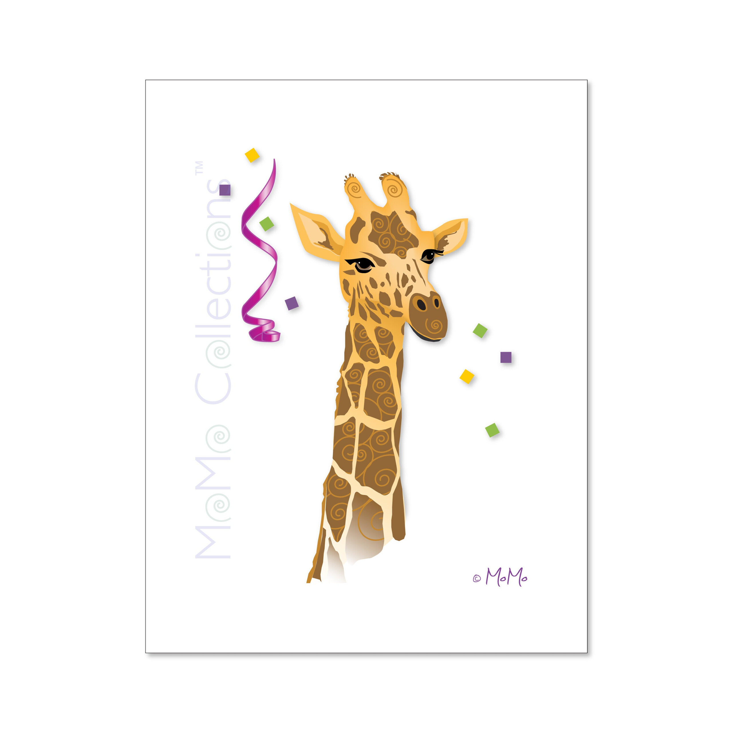 Printable Birthday Card Giraffe Digital Download Card Etsy UK