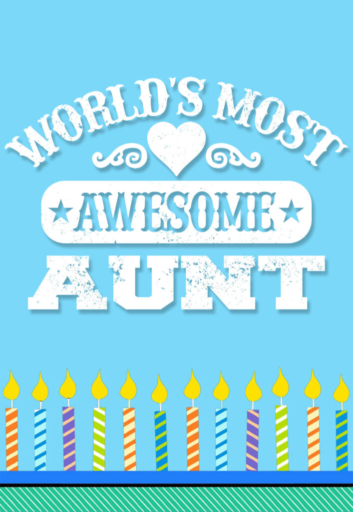 Printable Birthday Cards For Aunt Free Printable Templates