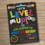 PRINTABLE Video Game Party Invitation Gaming Birthday Etsy Canada