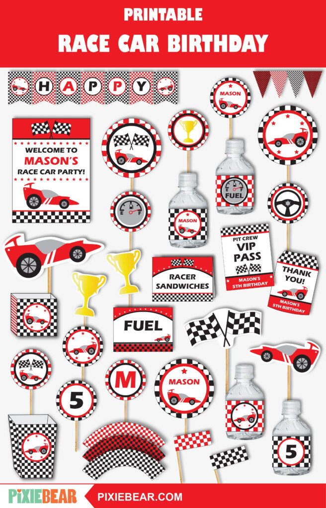 Race Car Birthday Party Free Printables Printable Templates