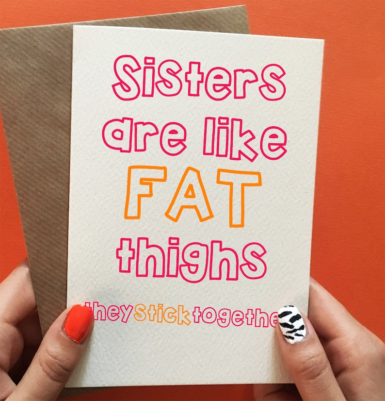 Sister Birthday Card Funny Sister Birthday Card Funny Sister Etsy