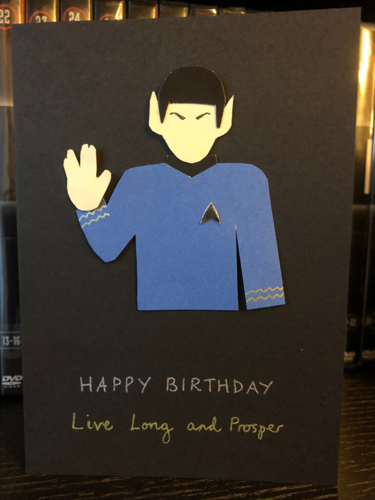 Star Trek Birthday Card Star Trek Greetings Card Spock Etsy UK