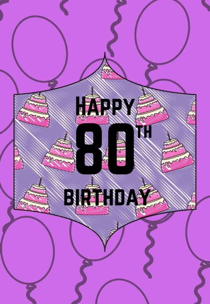 The Best Printable 80th Birthday Cards free PRINTBIRTHDAY CARDS