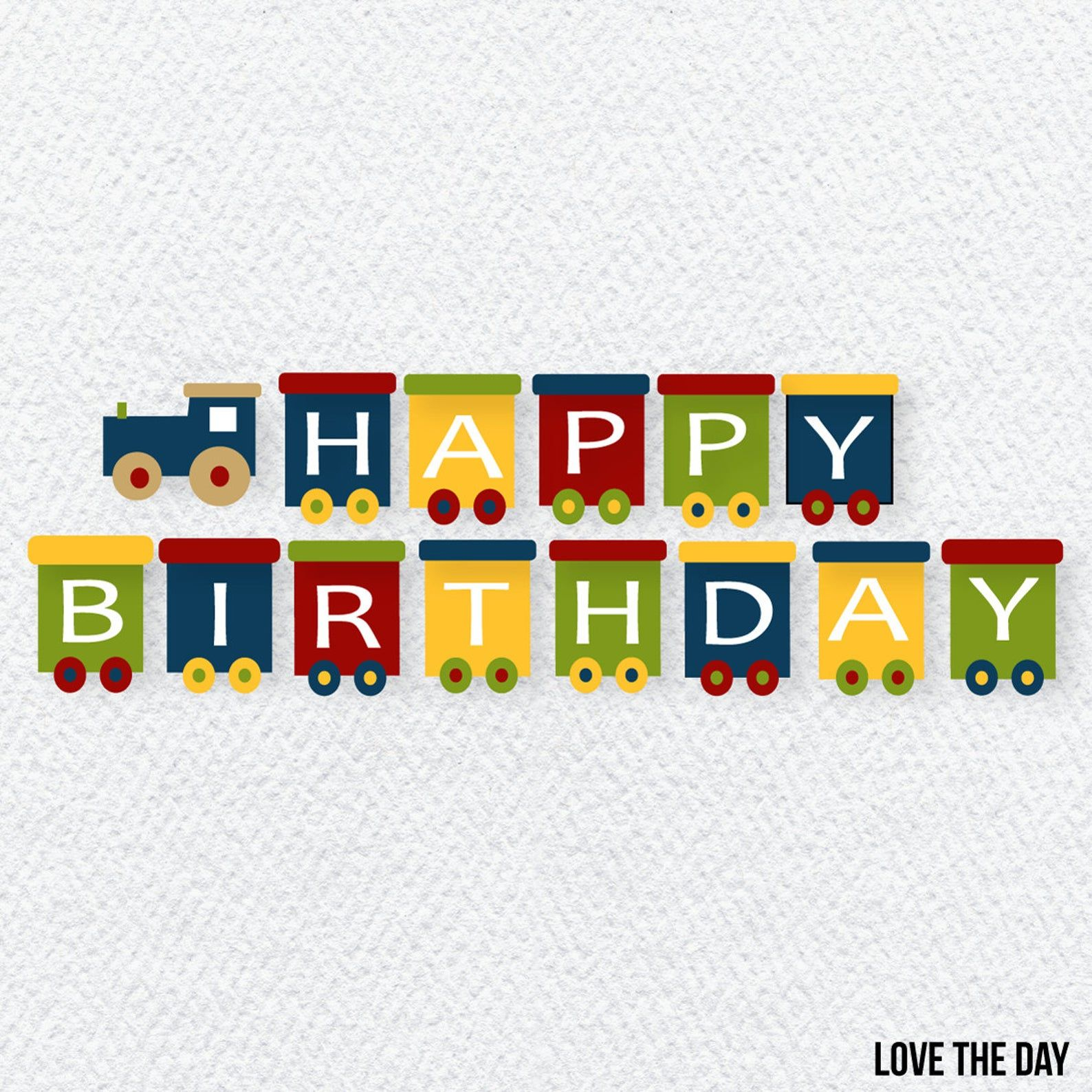 Train PRINTABLE Party Happy Birthday Banner INSTANT DOWNLOAD Etsy In