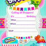 Updated FREE Printable Shopkins Birthday Invitation Template