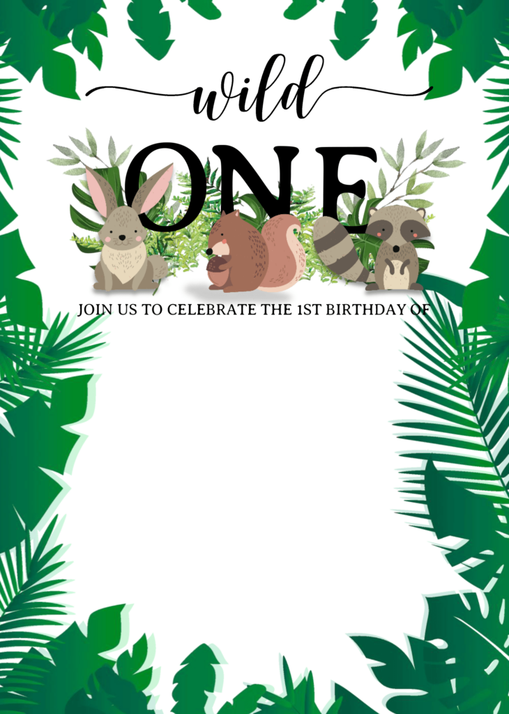 Wild One Invitation Templates Editable With MS Word Download 