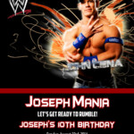 WWE John Cena Birthday Party Invitations 8 99 Fiesta Wwe Cumplea os